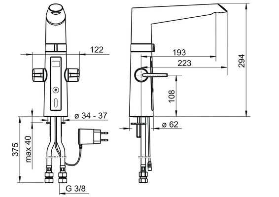 Hansa HA Küchenarm. HANSAFIT 6523 230/5 V Ausld. 193 mm chr, DN 15, Farbe chrom Bild 7