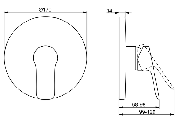 Hansa HA EHM FM-Set für Brausebatt. HANSABASIC 8056 Ros. rund chr, Farbe chrom Bild 5