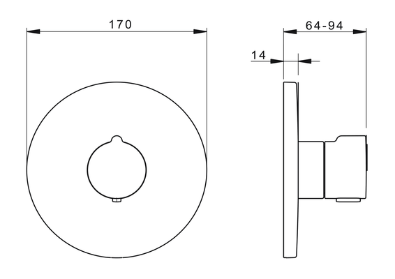 Hansa Funktionseinheit BLUEBOX Hansahome für UP-Zentralthermostat, Farbe chrom Bild 5