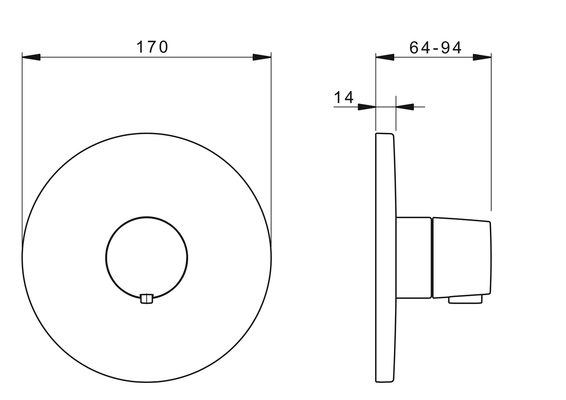 Hansa Funktionseinheit BLUEBOX Hansaliving für UP-Zentralthermostat, 170 mm, Farbe chrom Bild 5