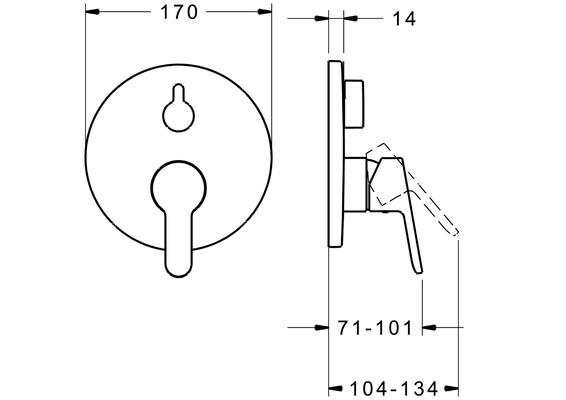 Hansa Funktionseinheit BLUEBOX Hansaprimo für Einhand-Unterputz-Badebatterie, mit IS, Farbe chrom Bild 6