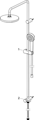 Hansa HA Kopfbrause-Set HANSABASIC 5538 1-strahlig chr, Farbe chrom Bild 3