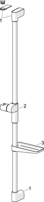 Hansa VIVA Brausegarnitur 970 mm, 3-strahlig, kürzbar, Farbe chrom Bild 3