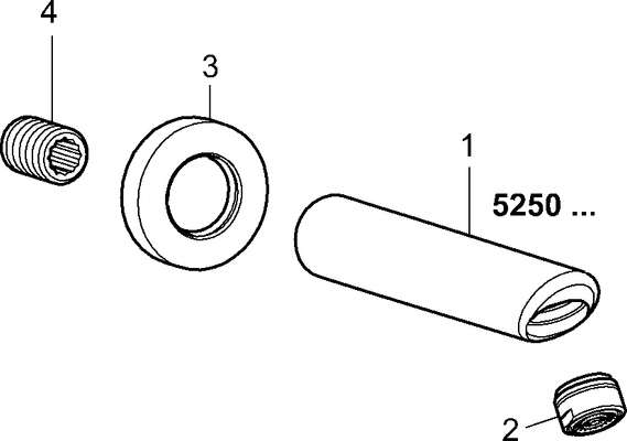 Hansa Wanneneinlauf Hansavantis 1/2" verchromt Ausladung 170 mm kürzbar von 170 - 140 mm, 55 x 170 mm, Farbe chrom Bild 2