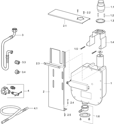 Hansa Einbaukörper für Brause, mit Aufrollautomatik für Stand-/Wandmontage Bild 3
