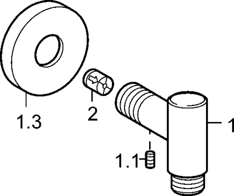 Hansa HA Wandanschlussbogen 0442 Ros. rund chr, DN 15 Bild 2