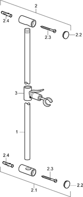 Hansa HA Wandst.garnitur HANSAMEDIJET 0400 1-strahlig chr d 100 mm Bild 2