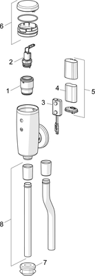 Hansa HA Urinalsteuerung HANSAELECTRA 0944 6 V Bluetooth Ausld. 81 mm gebogen chr, DN 15, Farbe chrom Bild 2