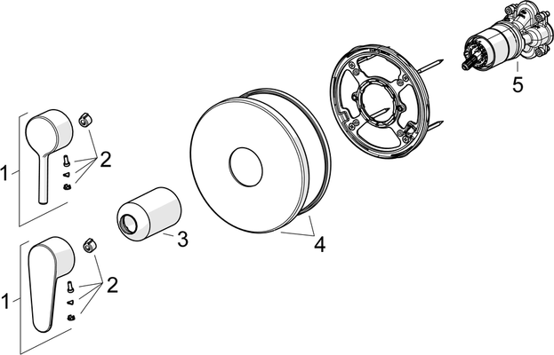 Hansa Farbset, für Einhand-Unterputz-Brausebatterie Hansavantis, verchromt, Farbe chrom Bild 3