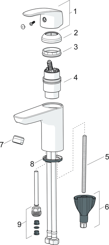 Hansa HA Badezimmer Armaturen Paket HANSAPINTO 4551 chr, DN 15, Farbe chrom Bild 1