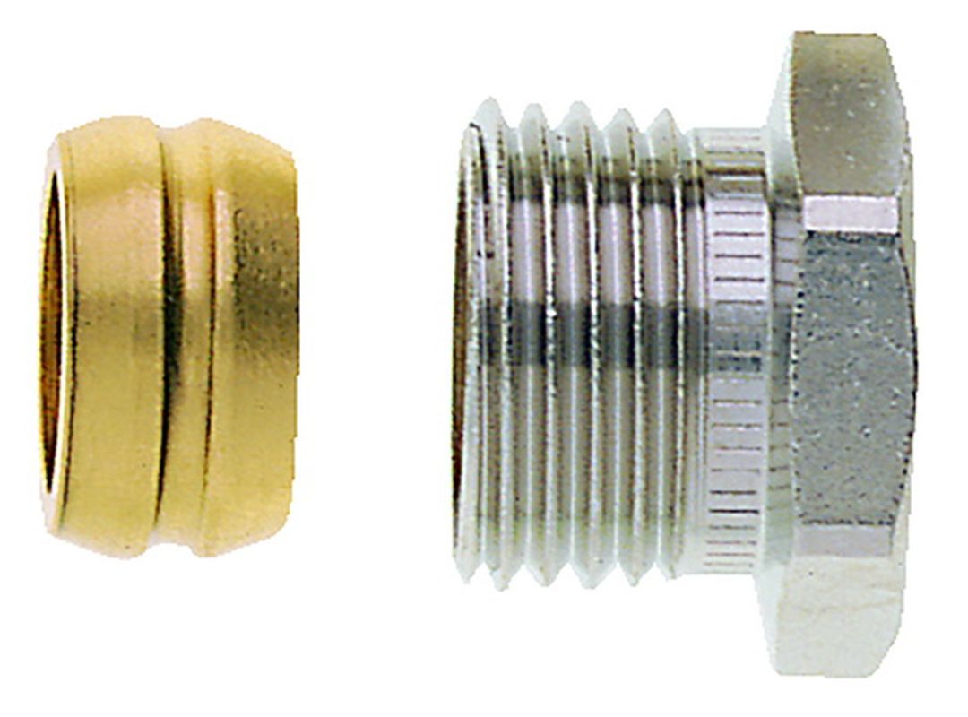 Heimeier Klemmverschraubung 1/2" x 12 mm, Farbe silberfarben Bild 1