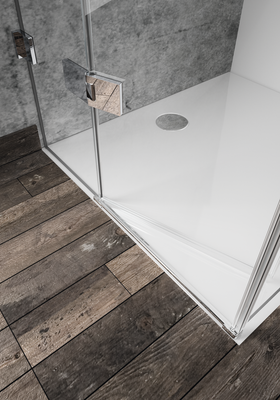 Hüppe HP DA Solva TG STMFSMNT Massanf.1 Li. White Edition, Grau, 5-Eck, Farbe weiß Bild 11