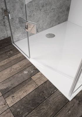Hüppe HP DA Solva TG STMFSMNT Massanf.1 Li. White Edition, Grau, 5-Eck, Farbe weiß Bild 12