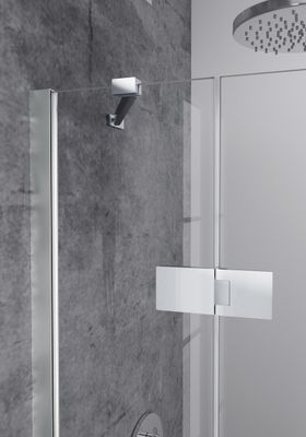 P&M Pendeltür für Eckeinstieg / FS, links,800 x 2000 mm, SIHL, ESG, XClean, 2000 x 800 mm Bild 2