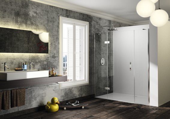 Hüppe HP DA Solva TG 4-Eck STNMFSMNT 1400 Li. H: 2000, White Edition, 316, Farbe weiß Bild 17