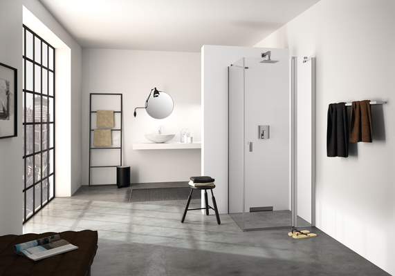 Hüppe HP DA Design pure 4-Eck STMFS-N / S/E 1000 BG H: 2000, hochglanz, klar AP, Farbe silberfarben Bild 7