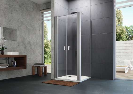 Hüppe HP DA Design pure 4-Eck PTS 1000 BG H: 2000, silber, Bronze, Farbe silberfarben Bild 5