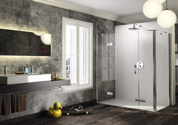 Hüppe HP DA Solva TG STMFSMNT Massanf.4 Li. hochglanz, klar AP, A: 801, Farbe silberfarben Bild 17