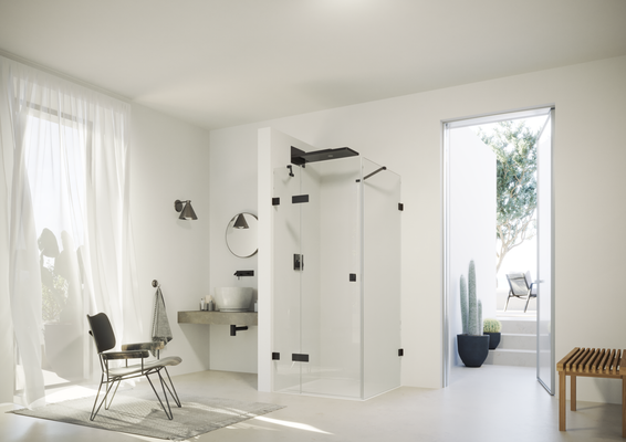 Hüppe HP DA SolvaPro RL STMFSMSW Massanf.2 Li. Black Edition, klar Anti-Plaqü, Farbe schwarz Bild 55