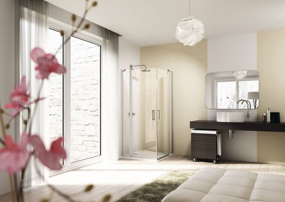 Hüppe HP DA Design eleg 4-Eck STMFS-N / S/E 980 H: 1900, silber, Spiegelglas, Farbe silberfarben Bild 2