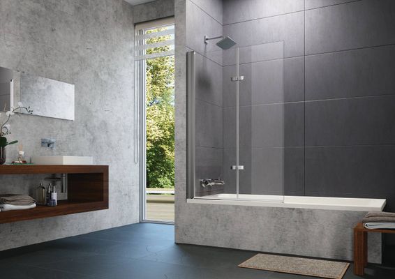 Hüppe HP BA Design pure BWSFT 1200 links H: 1500, silber, klar, Farbe silberfarben Bild 2