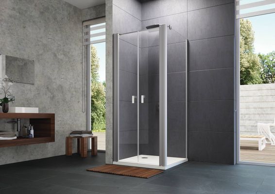 Hüppe HP DA Design pure 4-Eck PTS Massanf, Grau, Farbe weiß Bild 4