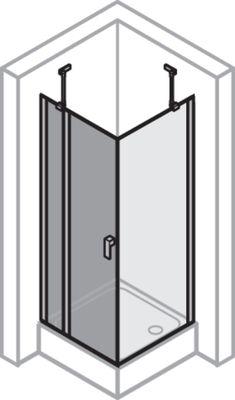 Hüppe HP DA Design pure 4-Eck STMFS-N / S/E 800 BG H: 2000, weiss, Bronze Anti-Plaqü, Farbe bronze Bild 13