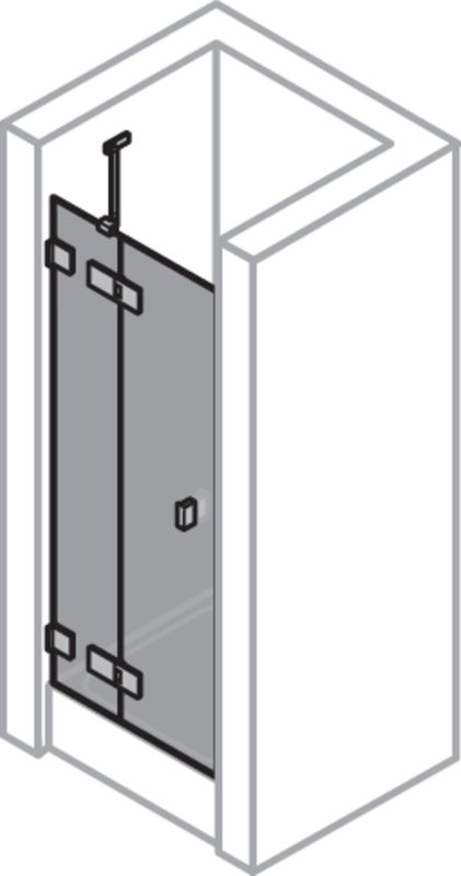 Hüppe HP DA SolvaPro RL STNmfS Massanf.1 Li. White Edition, Spiegelglas Anti-Plaqü, Farbe silberfarben Bild 1