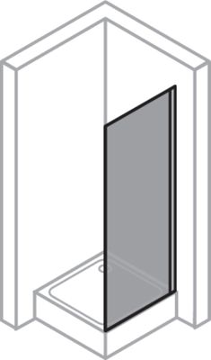 Hüppe HP DA Design pure 4-Eck SWS 800 H: 1900, Grau Anti-Plaqü, Farbe weiß Bild 5