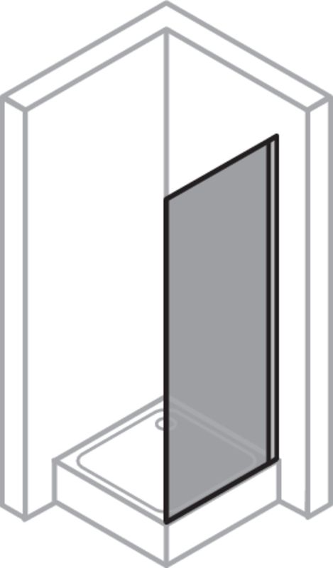 Hüppe HP DA Design pure 4-Eck SWS 900 H: 2000, Black Edition, 375, 2000 x 885 mm, Farbe schwarz Bild 1