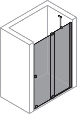 Hüppe HP DA Xtensa 4-Eck GT1mfS 1100 rechts H: 2000, 069, klar AP, A: 791, Stabib, Farbe transparent Bild 24