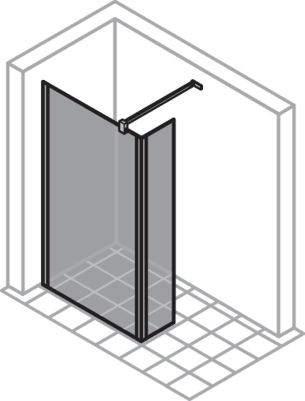 Hüppe HP DA Design eleg 4-Eck STMFSFWI 1200 H: 2000, Sand Plus Anti-Plaqü, Farbe weiß Bild 1