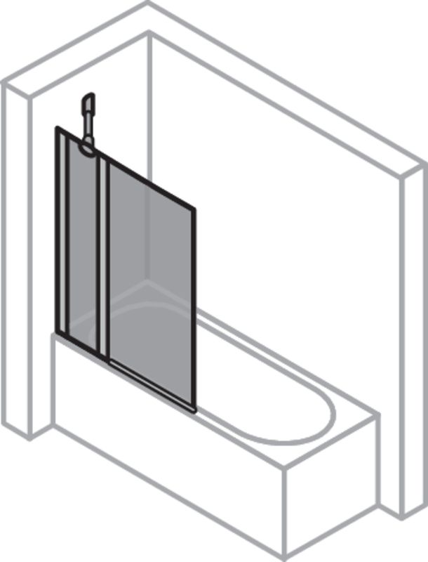Hüppe HP BA Design eleg BW1MFS 950 H: 1500, hochglanz, Grau, Farbe silberfarben Bild 1
