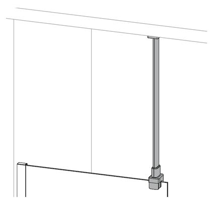 P&M S300 ZUB ZUB Deckenanbindung 80 - 600 mm H: 80-600, Farbe silber Bild 5