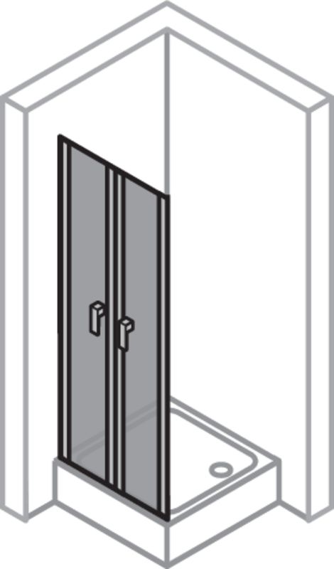 Hüppe HP DA Design pure 4-Eck PTS 1000 BG H: 2000, silber, Bronze, Farbe silberfarben Bild 1