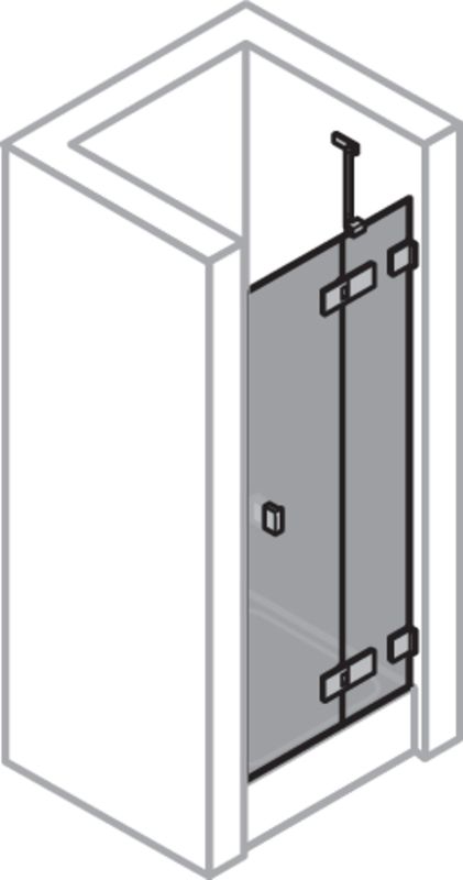 Hüppe HP DA SolvaPro RL STNmfS Massanf.5 Re. White Edition, klar Anti-Plaqü, A: 930, Farbe weiß Bild 1