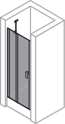 Hüppe HP DA Design pure 4-Eck STMFS-N / S/E 800 BG H: 2000, weiss, Bronze Anti-Plaqü, Farbe bronze Bild 10