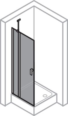 Hüppe HP DA Design pure 4-Eck STMFS-N / S/E 800 BG H: 2000, weiss, Bronze Anti-Plaqü, Farbe bronze Bild 12