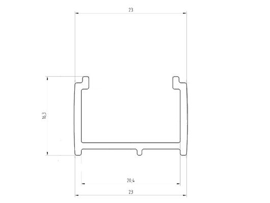 Hüppe HP ZUB Verbreiterungspr. 15 mm fst.Seg / NT L: 2000 - 123, Design P, Solva, Farbe schwarz Bild 3