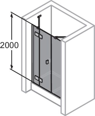 Hüppe HP DA Solva TG 4-Eck STNMFSMNT 1400 Li. H: 2000, White Edition, 316, Farbe weiß Bild 18