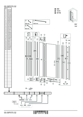 Hüppe HP DA Design pure 4-Eck STMFS-N / S/E 800 BG H: 2000, weiss, Bronze Anti-Plaqü, Farbe bronze Bild 4