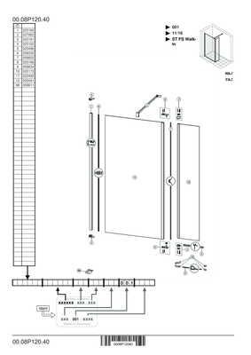 Hüppe HP DA Design pure 4-Eck STMFSFWI 800 H: 2000, Sand Plus, Farbe weiß Bild 4