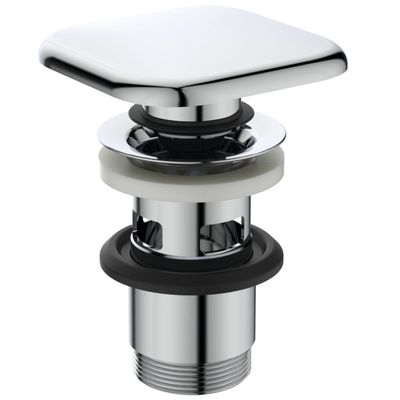 Ideal Standard Push open Ventil quadratisch, 85 x 85 x 30 mm, Farbe silberfarben Bild 3