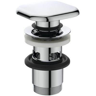 Ideal Standard Push open Ventil quadratisch, für HWB, 75 x 75 x 30 mm, Farbe chrom Bild 3