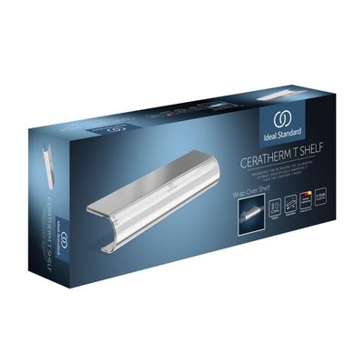 Ideal Standard Ablage Wrap-Over für Brausethermostate CeraTherm T25,50,100, 47 x 209 x 74 mm, Farbe silberfarben Bild 4