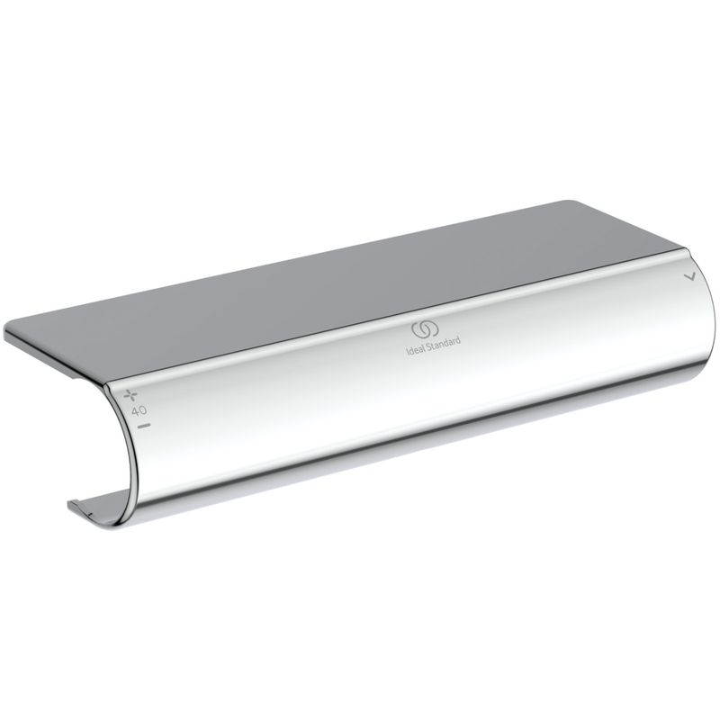 Ideal Standard Ablage Wrap-Over für Brausethermostate CeraTherm T25,50,100, 47 x 209 x 74 mm, Farbe silberfarben Bild 1