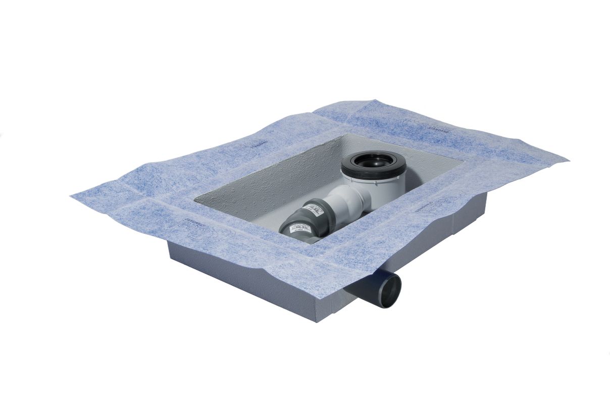 Ideal Standard Ablaufbox gross, DN 50, 460 x 320 x 100 mm rechts oder links verwendbar, 460 x 320 mm Bild 1