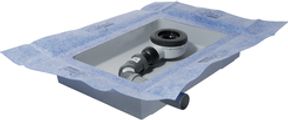 Ideal Standard Ablaufbox klein, DN 40, rechts oder links verwendbar, 460 x 320 x 75 mm Bild 2