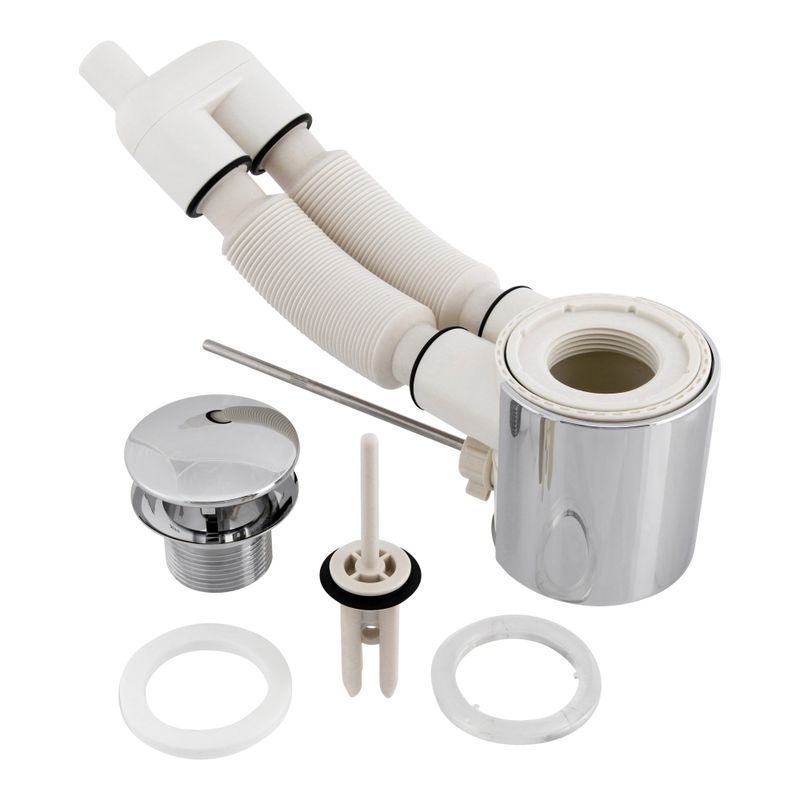 Ideal Standard Ablaufgarnitur SimplyU, mit Ül. Ideal Flow, Farbe silberfarben Bild 1