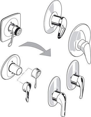 Ideal Standard Renovierungs-Set Ideal Standard, für Einhand-Unterputz-Brausebatterie 74-97, Farbe grau Bild 2